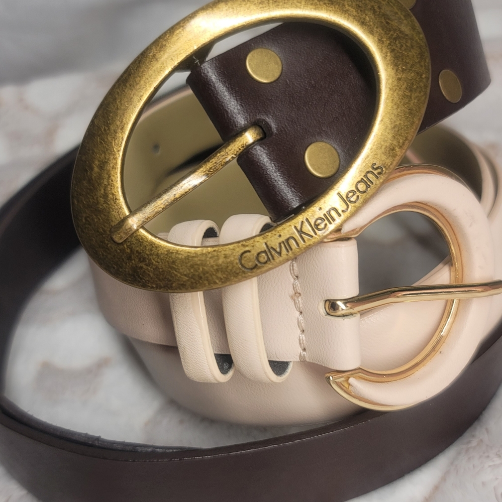 Bundle 2 calvin klein leather belt L